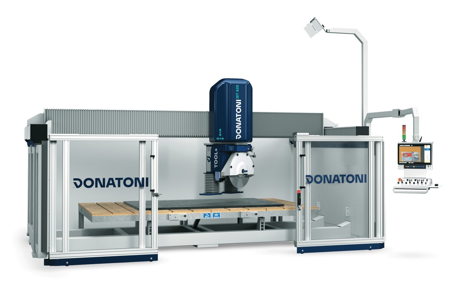 מסור גשר CNC עם מערכת הזזה של Donatoni, דגם JET 625